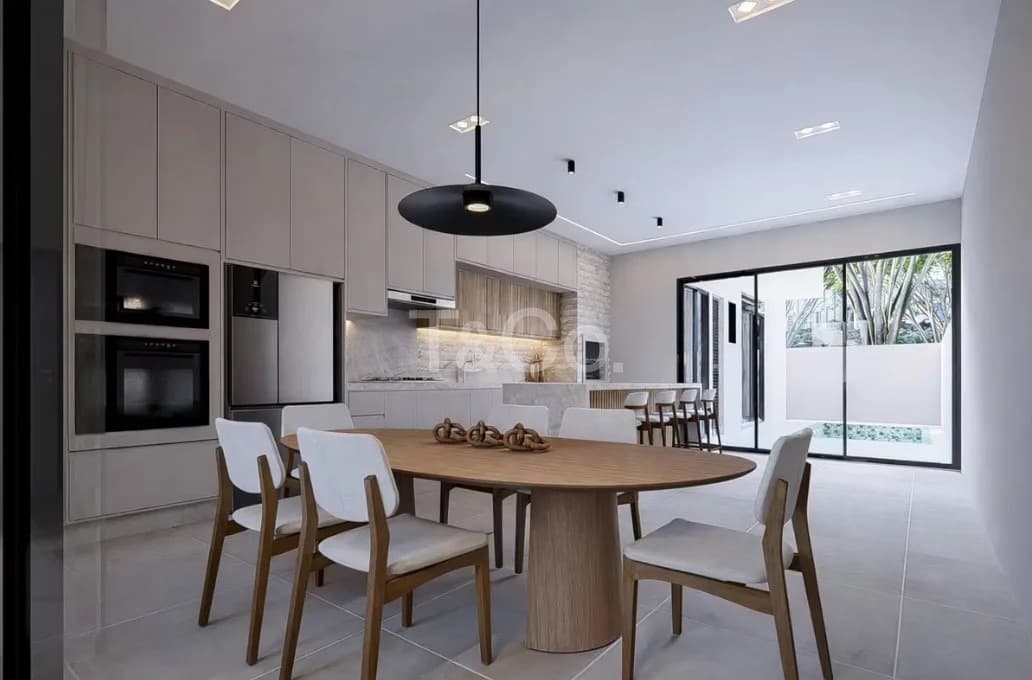 Sala de jantar - Casa Térrea de Luxo À Venda No Condomínio Santorini – Paulínia