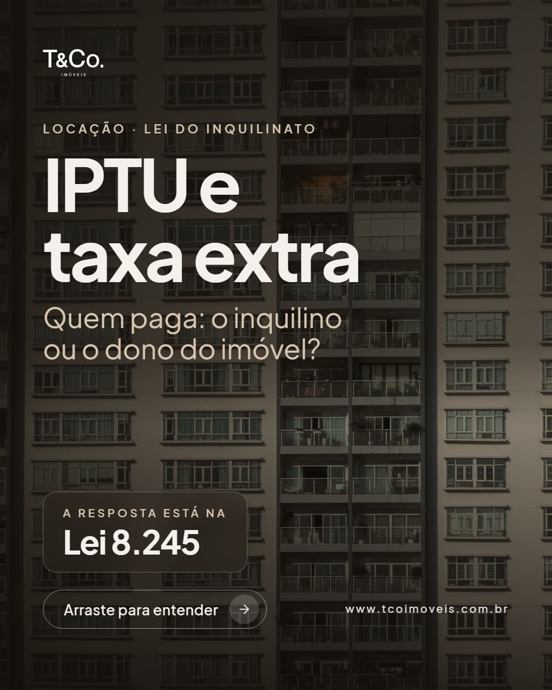 IPTU e taxa extra de condomínio: quem paga, o inquilino ou o dono? 🏢
A resposta está na Lei do Inquilinato (Lei 8.245/
