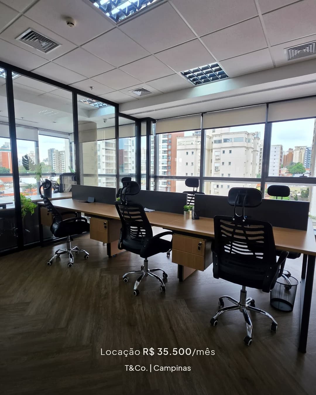Sala comercial mobiliada para locação no Cambuí Corporate, no coração do Cambuí, em Campinas. 💼
É chegar e começar: o