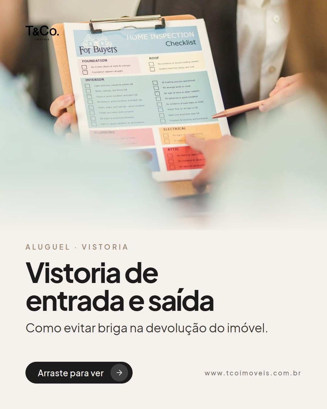 Quer evitar briga na devolução do imóvel alugado? Comece pela vistoria. 📋
⚖️ A regra: o inquilino devolve o imóvel no
