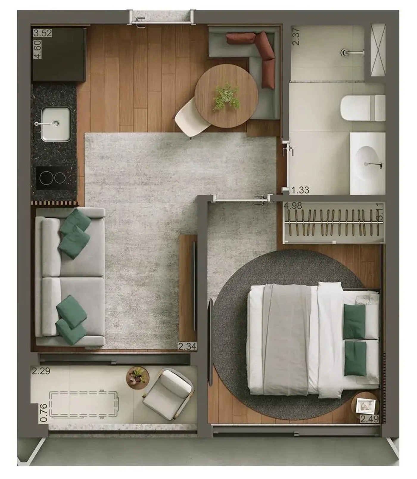 Hox Home Experience em Cambuí, Campinas, planta 1