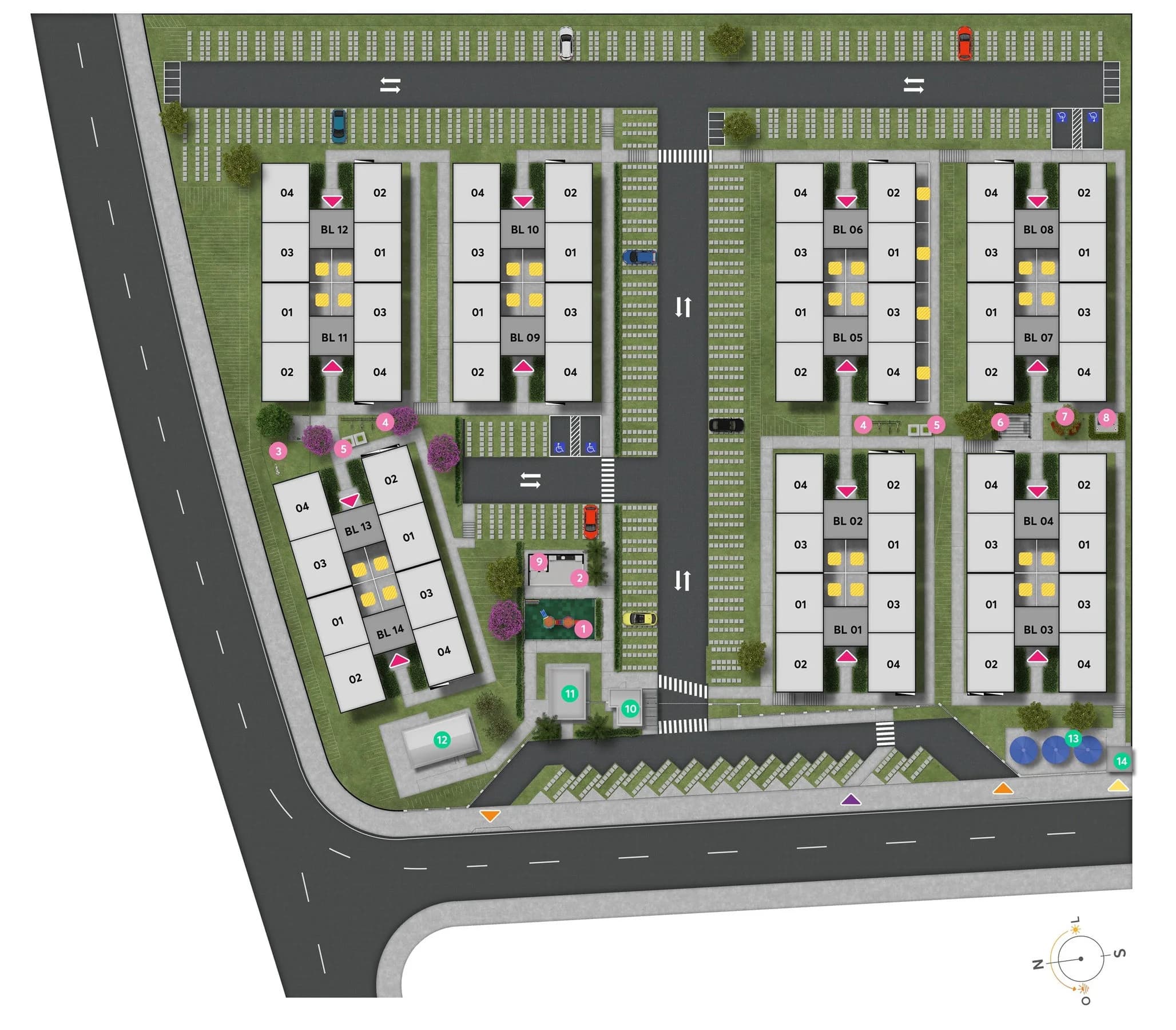Cores do Campo - Fase 1 em Parque das Cores, Campinas, planta 1