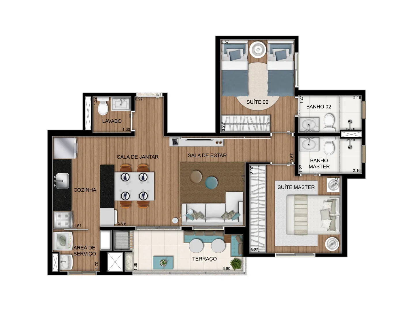 Vox Residencial em Taquaral, Campinas, planta 1